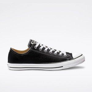 Converse Women's Black Leather Low Top